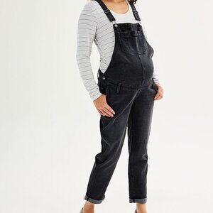 Maternity Sonoma Goods For Life Denim Overalls, Size: M-Mat, Black